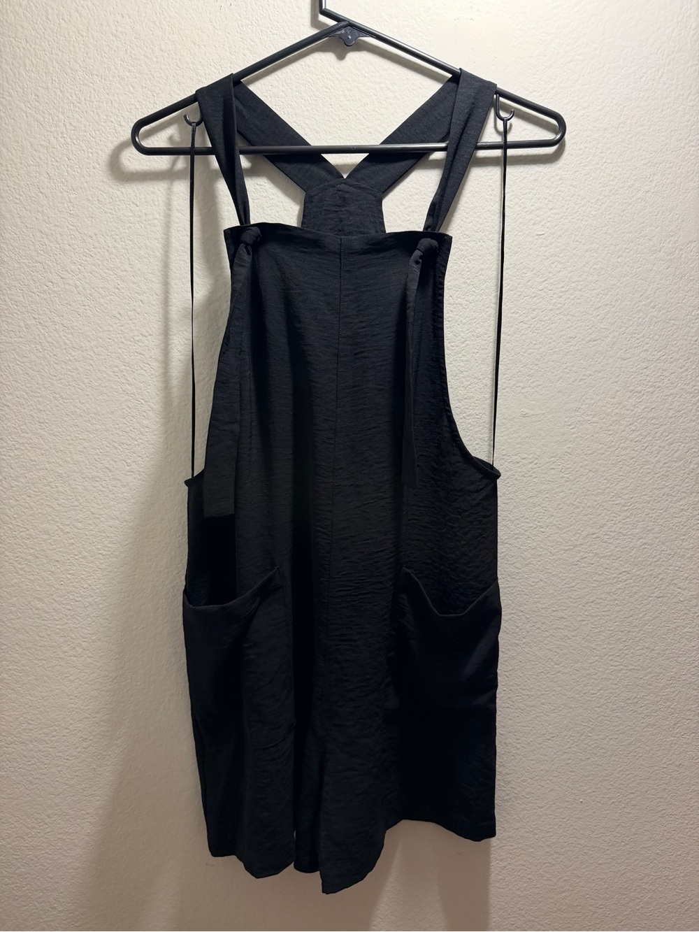 Lola and Grace Black Crossback Pinafore Jumpsuit